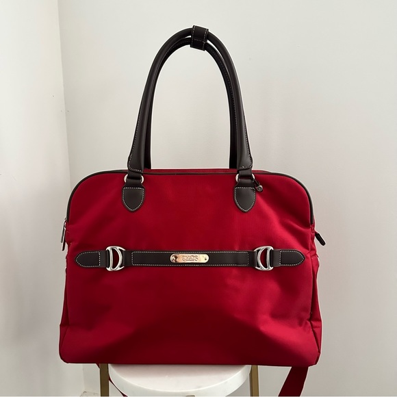Chaps by Ralph Lauren Rich Red Travel / Office Bag - Picture 1 of 12